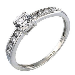 9ct White Gold Engagement Ring